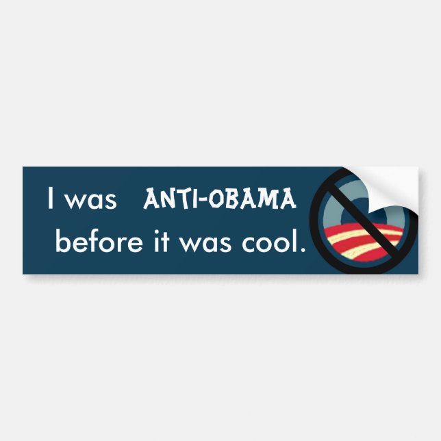 Autocollant De Voiture Adhésif pour pare-chocs 2 d'Anti-Obama (Devant)