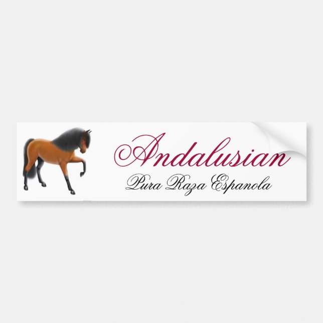 Autocollant De Voiture Adhésif pour pare-chocs andalou de Pura Raza (Devant)