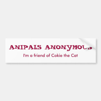 Autocollant De Voiture Adhésif pour pare-chocs anonyme d'Anipals