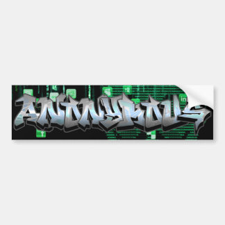 Autocollant De Voiture Adhésif pour pare-chocs anonyme de graffiti