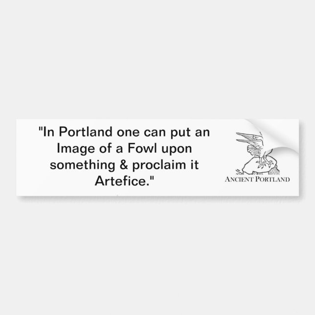 Autocollant De Voiture Adhésif pour pare-chocs antique de Portland (Devant)