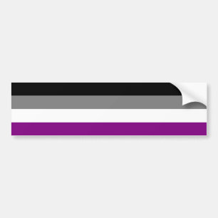 Autocollant De Voiture Adhésif pour pare-chocs asexuel de drapeau