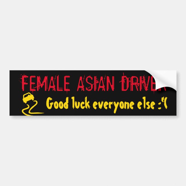 AUTOCOLLANT DE VOITURE ADHÉSIF POUR PARE-CHOCS ASIATIQUE FÉMININ DE (Devant)