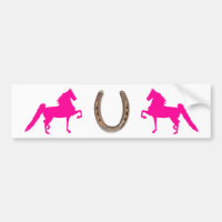 Adhésif pour pare-chocs assez rose de cheval de