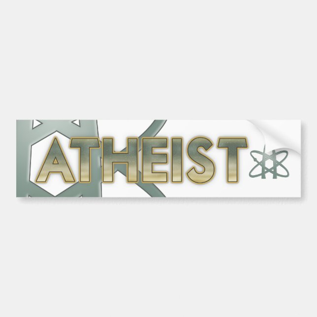 Autocollant De Voiture Adhésif pour pare-chocs athée (de symbole athée (Devant)