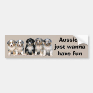 Autocollant De Voiture Adhésif pour pare-chocs australien de chiots de