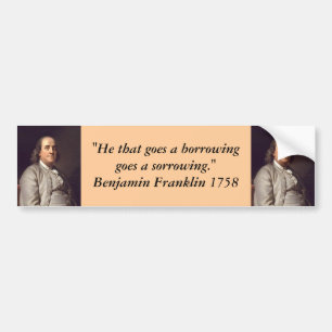 Autocollant De Voiture Adhésif pour pare-chocs : Benjamin Franklin sur l