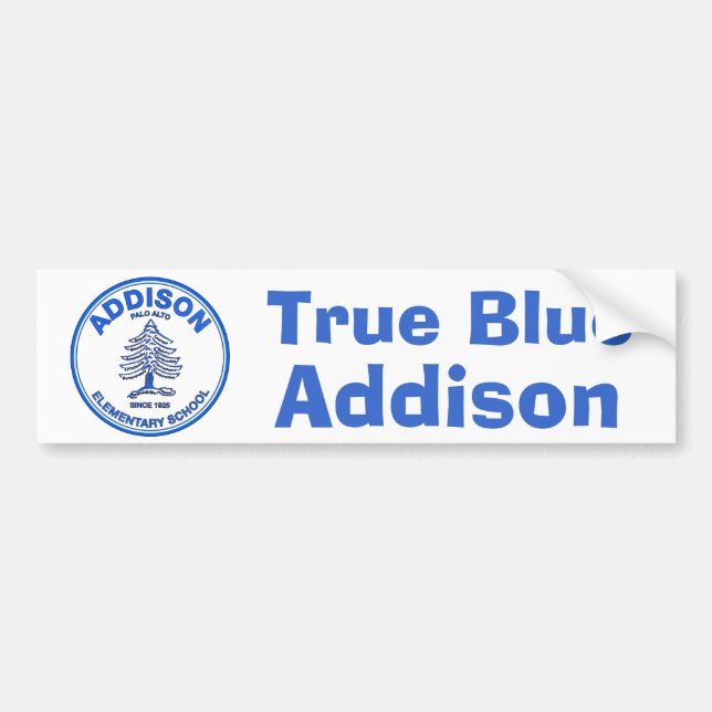 Autocollant De Voiture Adhésif pour pare-chocs bleu d'Addison (Devant)