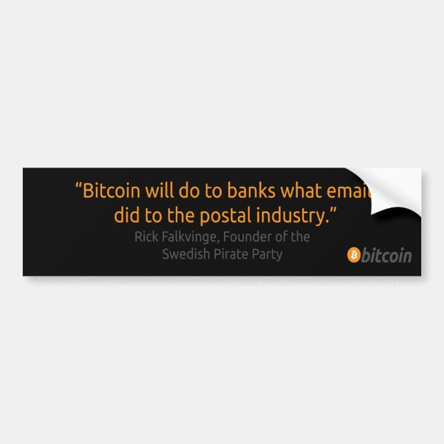 Autocollant De Voiture Adhésif pour pare-chocs célèbre de bitcoin de (Devant)