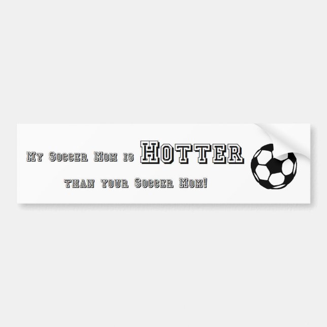 Autocollant De Voiture Adhésif pour pare-chocs chaud de maman du football (Devant)