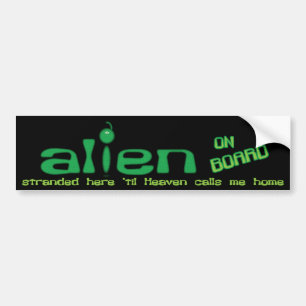 Autocollant De Voiture Adhésif pour pare-chocs chrétien d'alien à bord