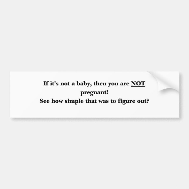 Autocollant De Voiture Adhésif pour pare-chocs contre l'avortement et (Devant)