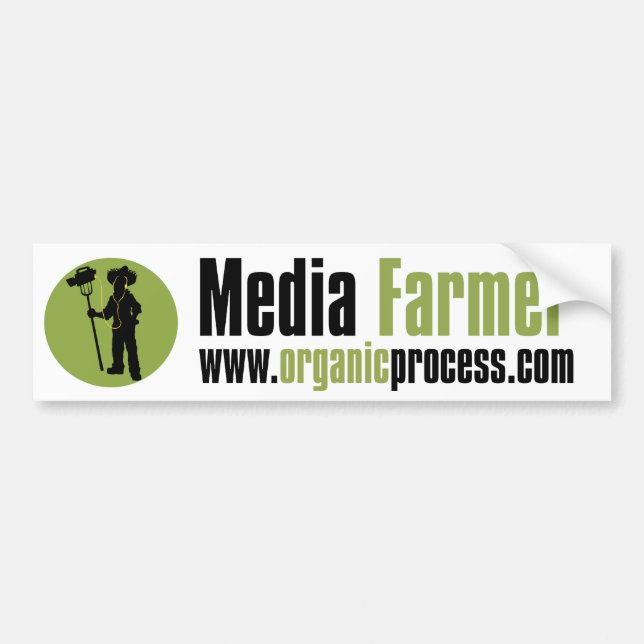 Autocollant De Voiture Adhésif pour pare-chocs d'agriculteur de médias (Devant)