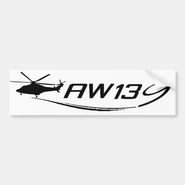 Autocollant De Voiture Adhésif pour pare-chocs d'AgustaWestland AW139 (Devant)