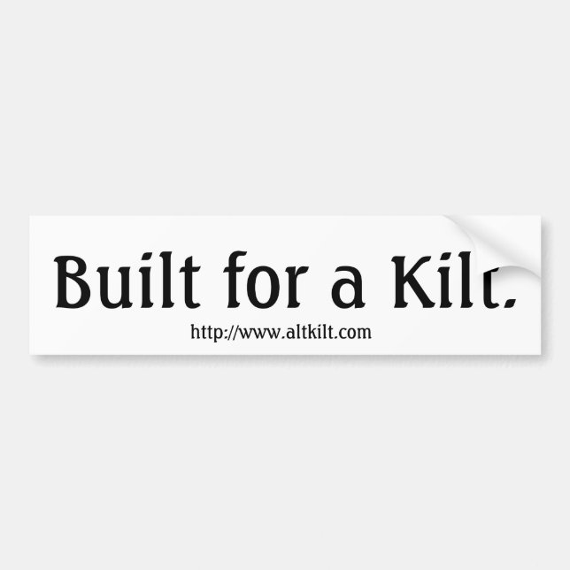 Autocollant De Voiture Adhésif pour pare-chocs d'Alt.Kilt (Devant)