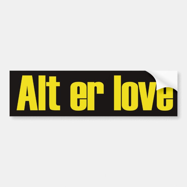 Autocollant De Voiture Adhésif pour pare-chocs d'amour d'alt heu (Devant)
