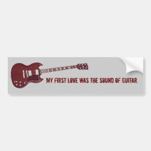Autocollant De Voiture Adhésif pour pare-chocs d'amour de guitare