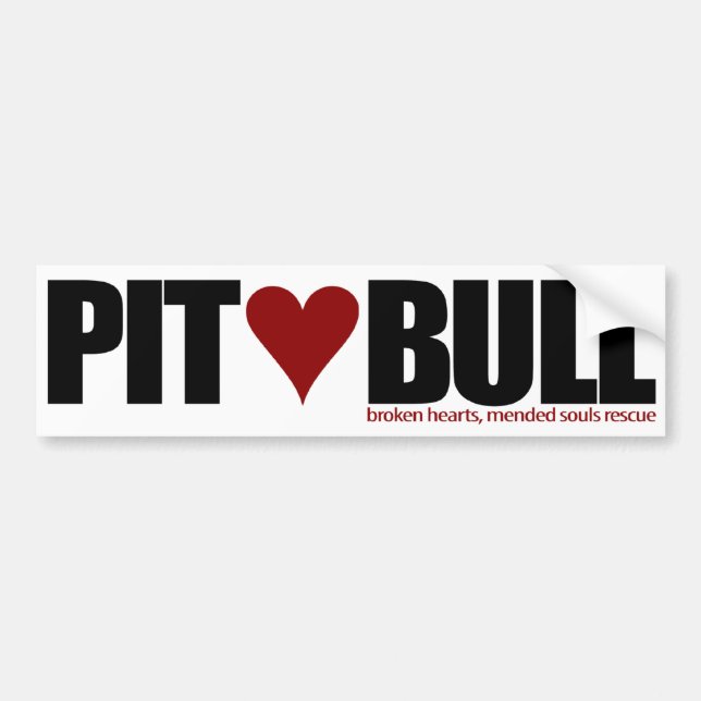 Autocollant De Voiture Adhésif pour pare-chocs d'amour de pitbull (Devant)