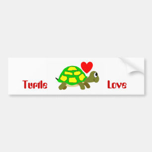 Autocollant De Voiture Adhésif pour pare-chocs d'amour de tortue