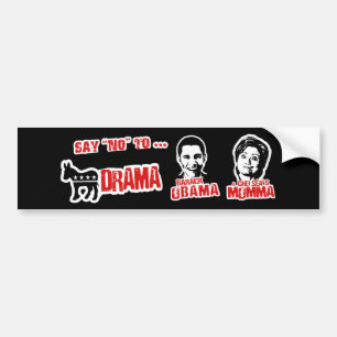 Autocollant De Voiture Adhésif pour pare-chocs d'Anti-Hillary Clinton