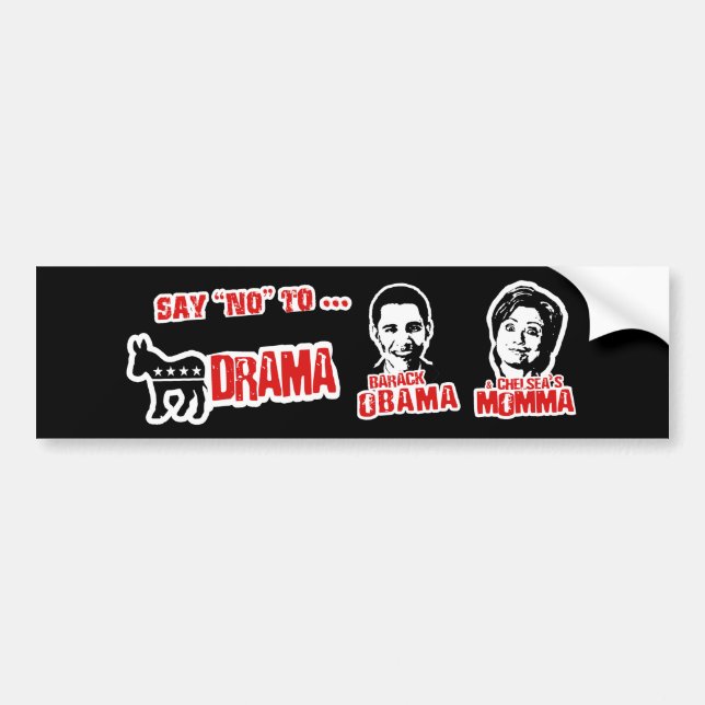 Autocollant De Voiture Adhésif pour pare-chocs d'Anti-Hillary Clinton (Devant)