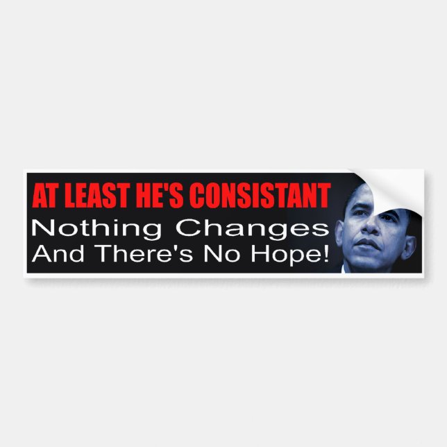 Autocollant De Voiture Adhésif pour pare-chocs d'Anti-Obama (Devant)