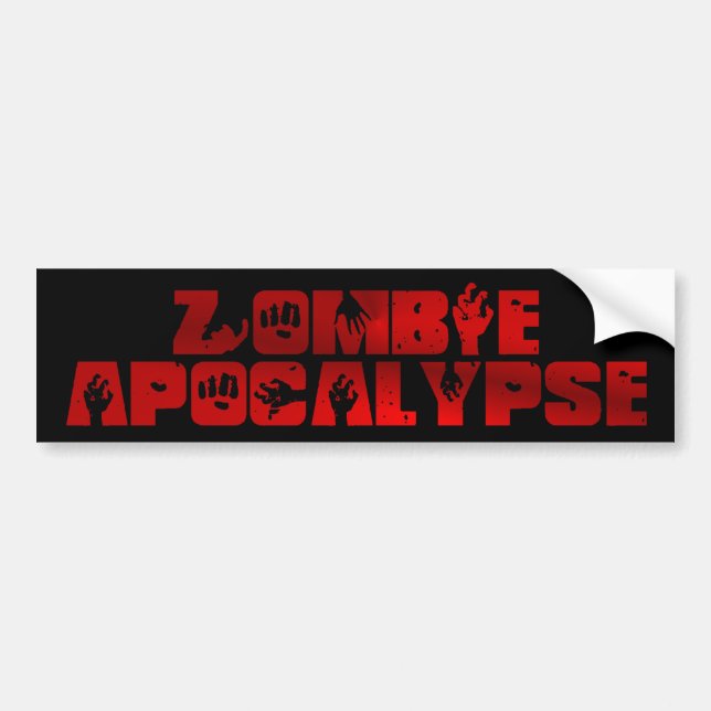 Autocollant De Voiture Adhésif pour pare-chocs d'apocalypse de zombi (Devant)