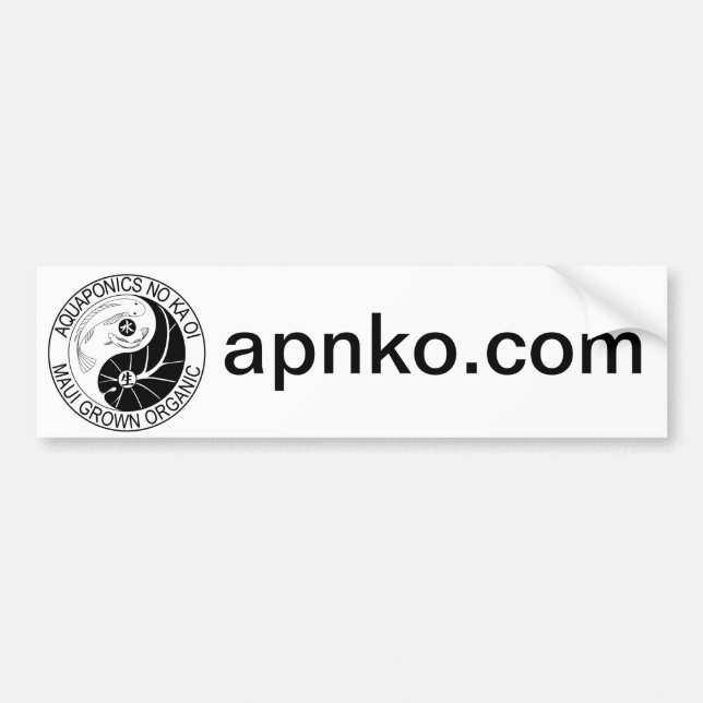 Autocollant De Voiture Adhésif pour pare-chocs d'Aquaponics (Devant)