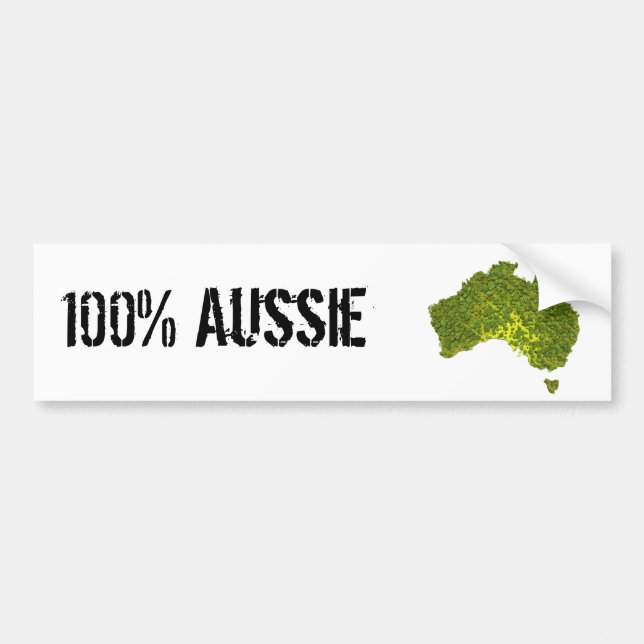 Autocollant De Voiture Adhésif pour pare-chocs d'Australien de 100% (Devant)