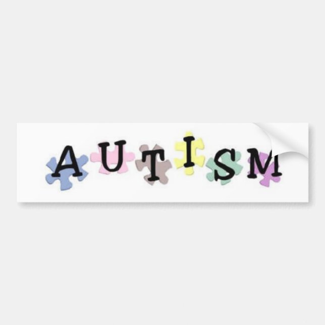 AUTOCOLLANT DE VOITURE ADHÉSIF POUR PARE-CHOCS D'AUTISME (Devant)