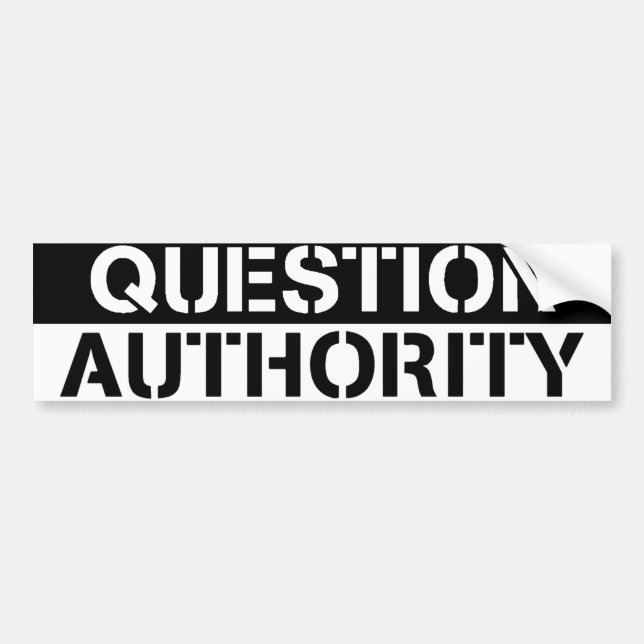 Autocollant De Voiture Adhésif pour pare-chocs d'autorité de question (Devant)