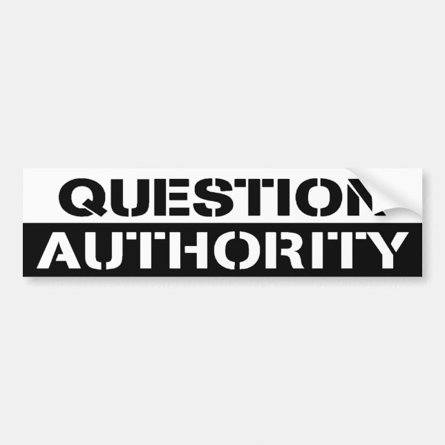 AUTOCOLLANT DE VOITURE ADHÉSIF POUR PARE-CHOCS D'AUTORITÉ DE QUESTION (Devant)