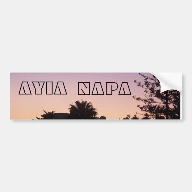 Autocollant De Voiture Adhésif pour pare-chocs d'Ayia Napa (Devant)