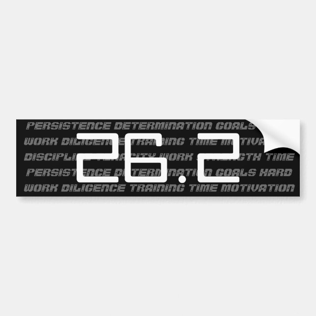 Autocollant De Voiture adhésif pour pare-chocs de 26,2 marathons (Devant)