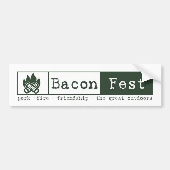 Autocollant De Voiture Adhésif pour pare-chocs de BaconFest (Devant)