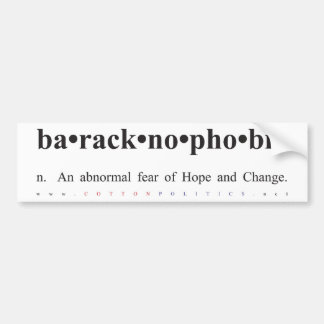 Autocollant De Voiture Adhésif pour pare-chocs de Baracknophobia