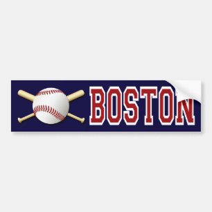 AUTOCOLLANT DE VOITURE ADHÉSIF POUR PARE-CHOCS DE BASE-BALL DE BOSTON