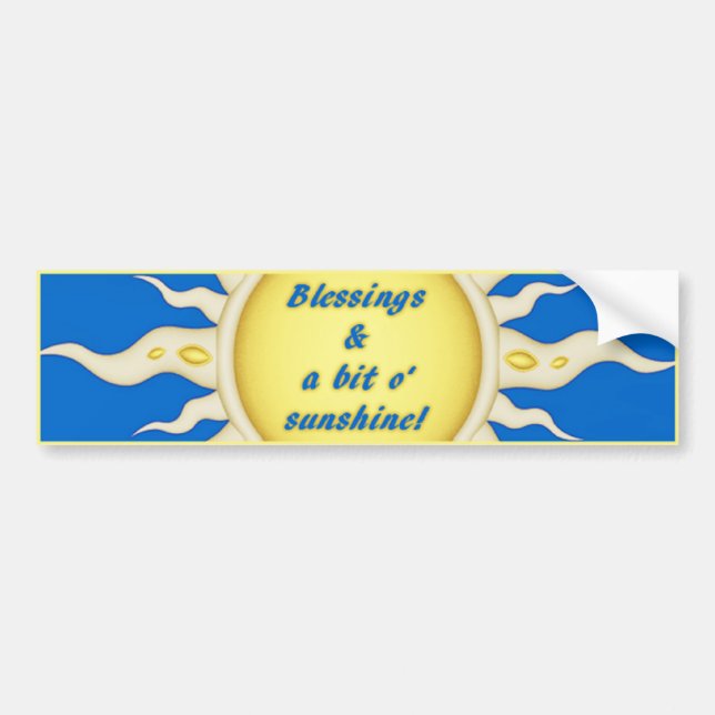 Autocollant De Voiture Adhésif pour pare-chocs de bénédictions de soleil (Devant)