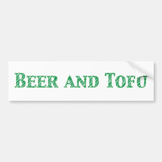 Autocollant De Voiture Adhésif pour pare-chocs de bière et de tofu (Devant)