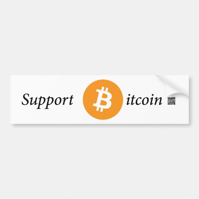 Autocollant De Voiture Adhésif pour pare-chocs de Bitcoin de soutien (Devant)