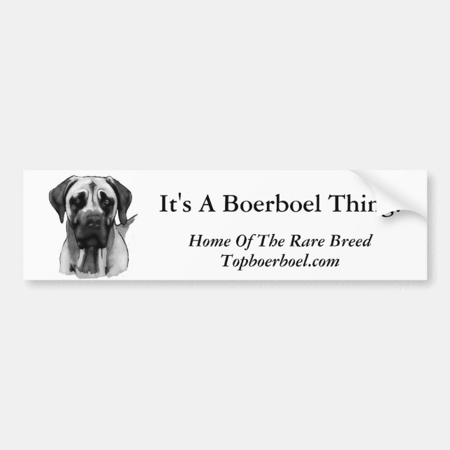 Autocollant De Voiture Adhésif pour pare-chocs de Boerboel (Devant)