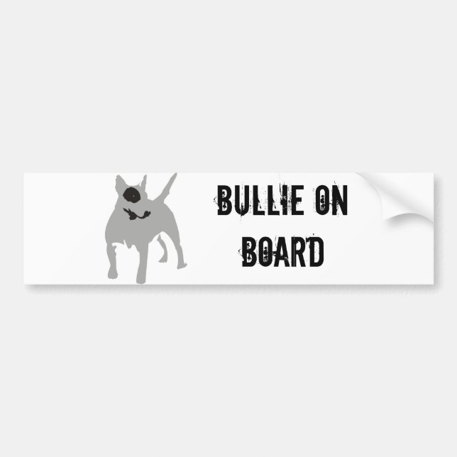 Autocollant De Voiture Adhésif pour pare-chocs de bull-terrier (Devant)