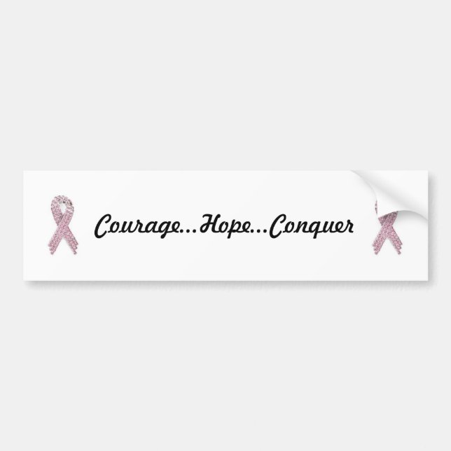 Autocollant De Voiture Adhésif pour pare-chocs de cancer du sein (Devant)