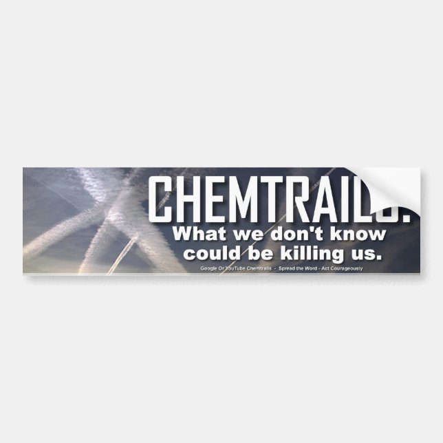 Autocollant De Voiture Adhésif pour pare-chocs de Chemtrails (Devant)