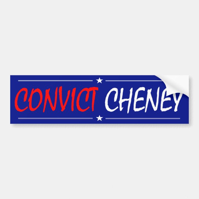 Autocollant De Voiture Adhésif pour pare-chocs de Cheney de Convict (Devant)