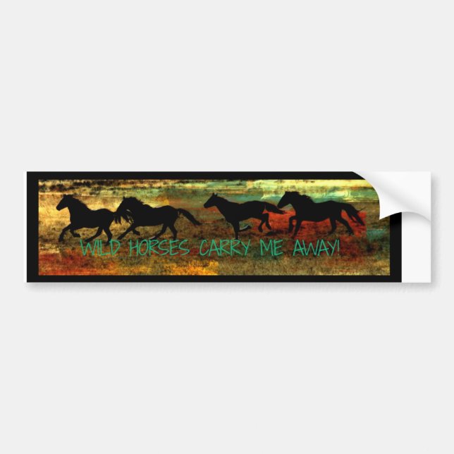 Autocollant De Voiture Adhésif pour pare-chocs de cheval sauvage (Devant)