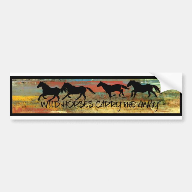 Autocollant De Voiture Adhésif pour pare-chocs de cheval sauvage (Devant)