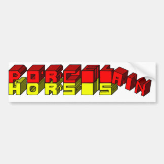 Autocollant De Voiture Adhésif pour pare-chocs de chevaux de porcelaine