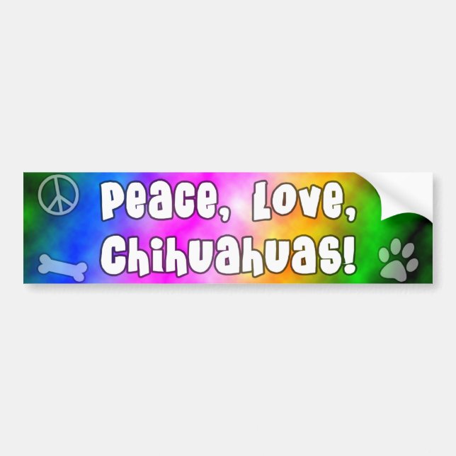 Autocollant De Voiture Adhésif pour pare-chocs de chiwawas d'amour de (Devant)
