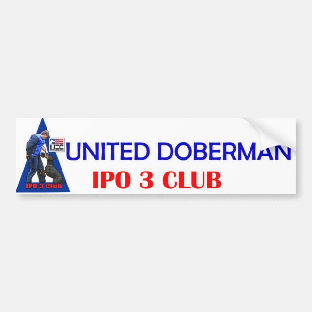 Autocollant De Voiture Adhésif pour pare-chocs de club d'IPO 3 (Devant)